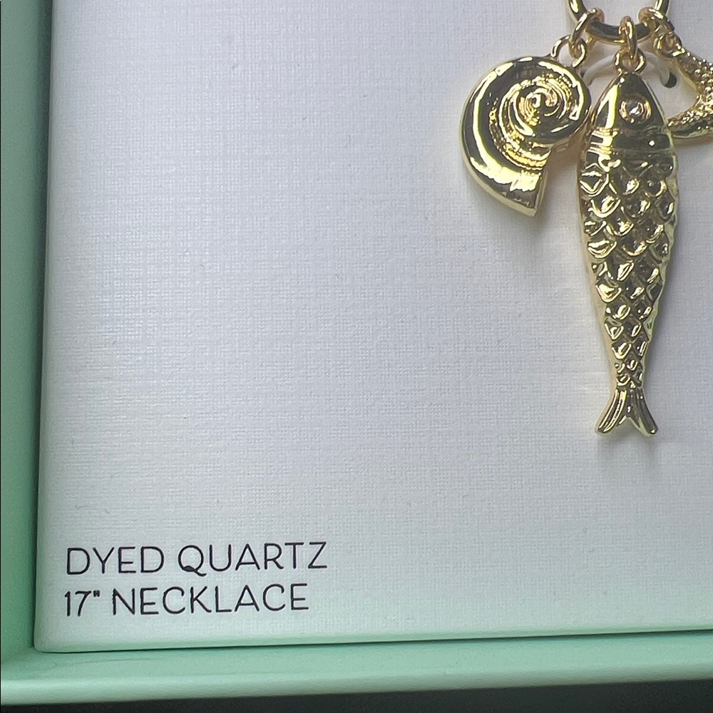 Piper K | Dyed Quartz Fish Starfish Seashell Coastal The Cape Necklace - Picture 7 of 9